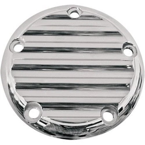Joker Chrome Finned Timer / Points Cover for Harley Twin Cam 99-17