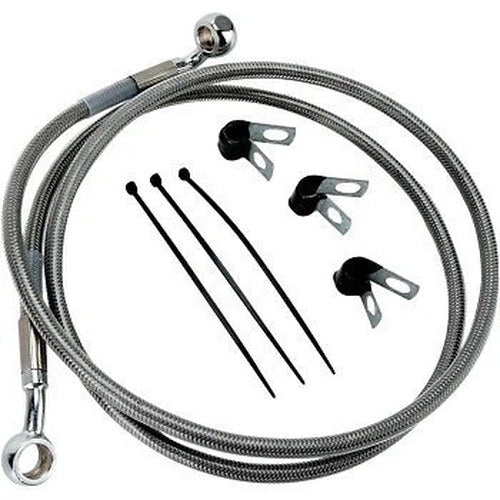 Drag Specialties 1741-2649 Extended +2" Front Stainless Steel Brake Line Kit