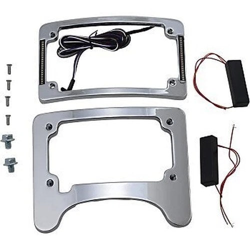Custom Dynamics TS-ELIM-06HW-C Chrome Turn Signal Eliminator w/Illuminated Plate