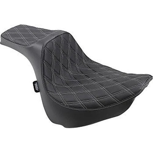Drag Specialties 0802-1073 Predator Iii Seat Silver Diamond Stitch 18-24 Fat Bob