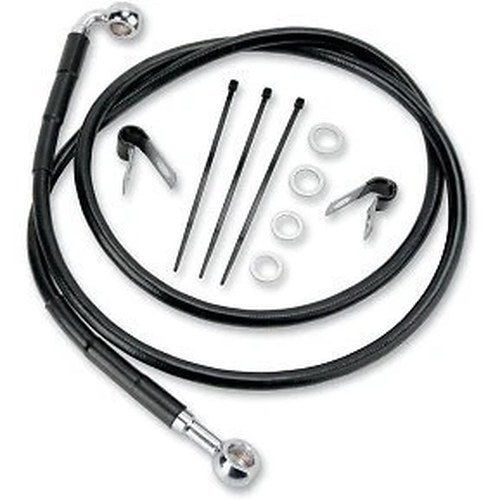 Drag Specialties 1741-2581 Extended Length +2" Black Vinyl Brake Line Kit