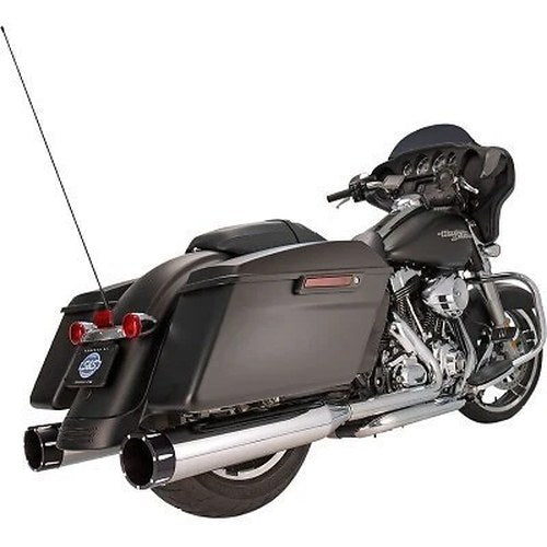 S&S 4.5" MK45 Performance Mufflers Chrome w/ Black Tracer for 95-16 Touring