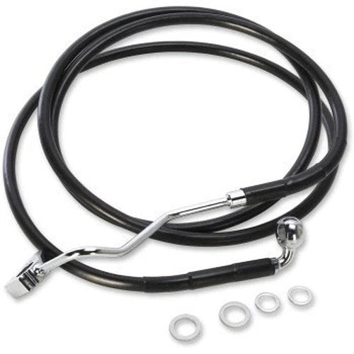 Drag Specialties 1741-4506 Extended Length Black Vinyl Brake Line Kit +4"