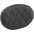 Drag Specialties 0822-0446 Oval Sissy Bar Pad Black Double Diamond Stitch