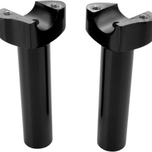 Black 5.5" Straight Handlebar Risers for Harley 1"