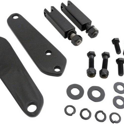 Pair Black Highway Foot Peg Mount Kit for 91-17 Harley Dyna Fxd