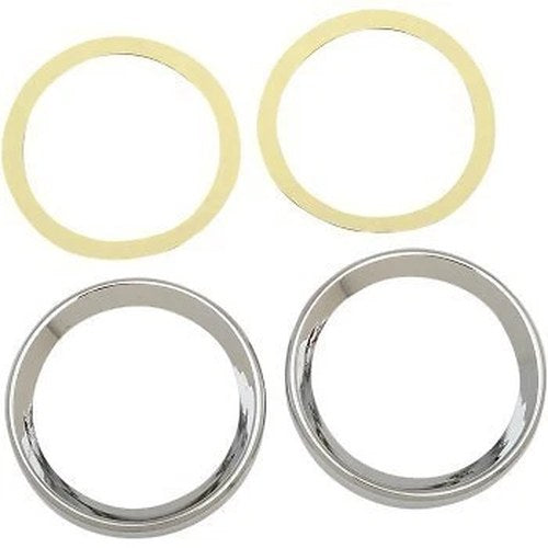Chrome Instrument Gauge Bezels 3-5/8" for 96-99 Flht