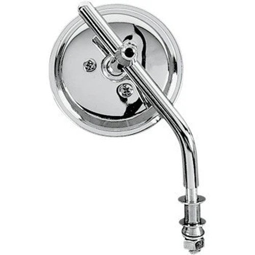 Drag Specialties Chrome 3" Round Mirror Sold Each - Adjustable Stem for Harley