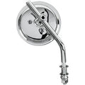 Drag Specialties Chrome 3" Round Mirror Sold Each - Adjustable Stem for Harley