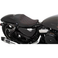 Drag 3/4 Double Diamond Red Stitch Seat Smooth for Harley Sportster 04-20