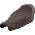 Saddlemen Renegade Lattice Stitch Solo Seat Brown for 04-21 XL w/ 3.3 Gal Tank