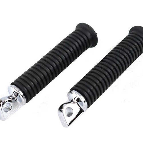 V-Twin Black Rubber Extended Foot Pegs Male Mount Harley Dyna Sportster Softail