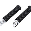 V-Twin Black Rubber Extended Foot Pegs Male Mount Harley Dyna Sportster Softail
