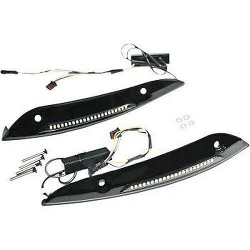 Custom Dynamics Black Windshield Trim w/ Sequential Turn Signal 15-21 Road Glide