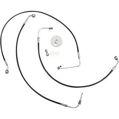 LA Choppers LA-8154B16B Black Brake Line Kit