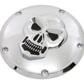 V-Twin 42-0092 Chrome & Black Skull Derby Cover for Harley Twin Cam 99-17