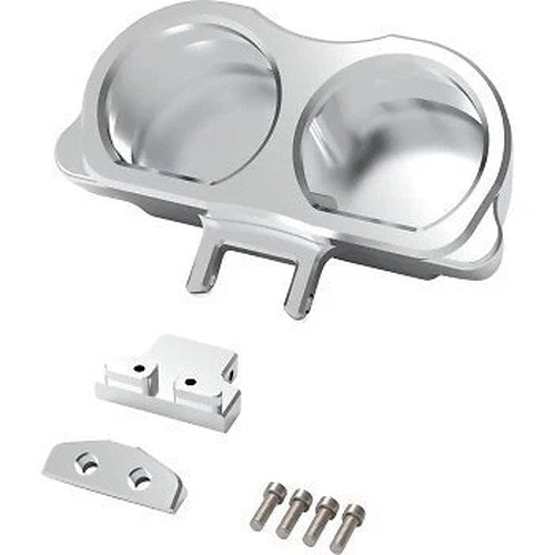 LA Choppers LA-7397-03R Raw Dual Gauge Mount for Performance Risers