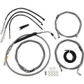 LA Choppers LA-8056KT2-13 Complete Stainless Braided Handlebar Cable/Brake Kit
