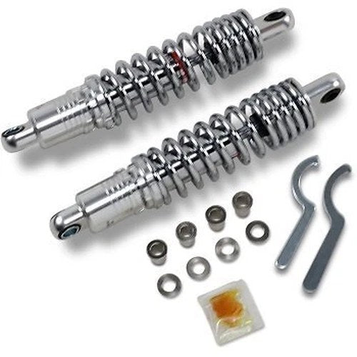 Heavy Duty Chrome 12" Premium Ride-Height Adjustable Shocks for Sportster 86-03