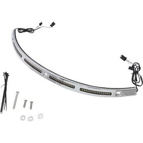 Custom Dynamics Chrome Genesis 4 Dynamic LED Batwing Windshield Trim 14-21
