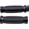 Drag Specialties 0630-2687 Matte Black Rail Hand Grips for 1" Harley Cable Op