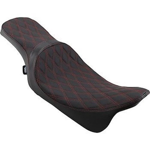 Drag Specialties Predator 2-Up Red Double Diamond Seat Harley Touring 08-22