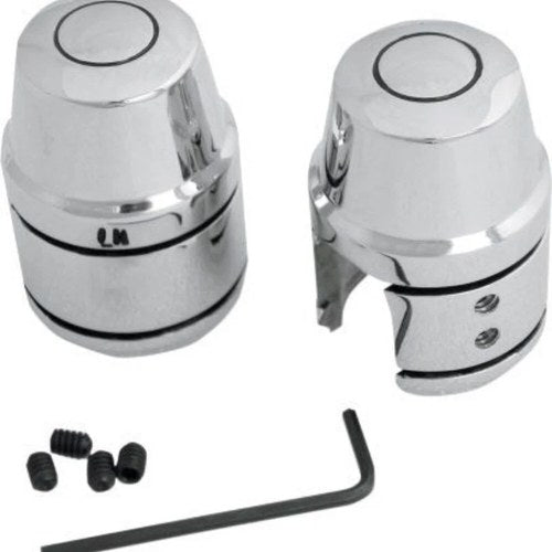 Drag Specialties Chrome Shock Top Stud Covers f Harley Davidson Sportster 86-20