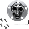 Drag Specialties 1902-0181 Chrome Skull Timer Points Cover for Harley Twin Cam