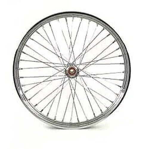 V-Twin 21" x 2.15" Chrome 40 Spoke Spool Front Wheel for Custom Use