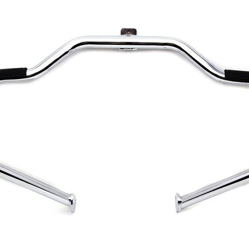 V-Twin 51-0991 Chrome Front Engine Bar with Footpeg Pads for Touring 97-08