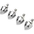 V-Twin 37-1100 Chrome License Plate Frame Krommet Set 4-Pack