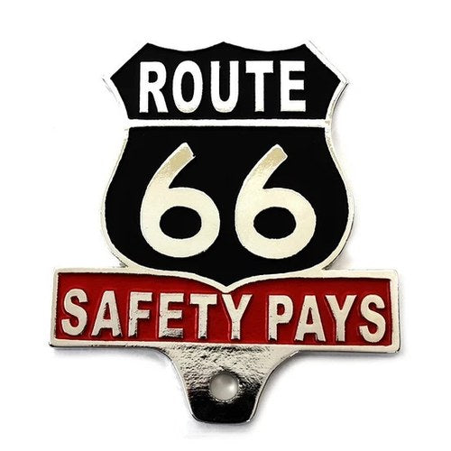 V-Twin 48-1606 Route 66 License Plate Topper