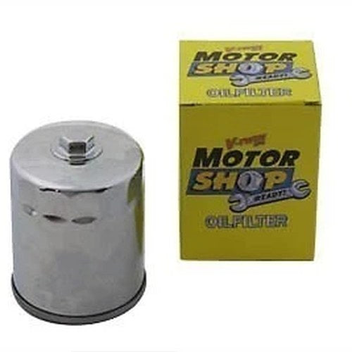 V-Twin 40-0864 Chrome Magnetic Ring Oil Filter for 84-98 Evo & 86-22 Sportster