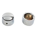 V-Twin 37-0059 Chrome Front Axle Nut Cap Set for Touring 00-07