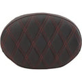 Drag Specialties 0822-0430 Red Double Diamond Stitch Backrest Pad