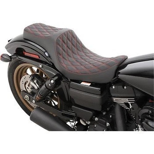 Drag specialties 0803-0604 Predator Iii Seat Red Double Diamond Stitch