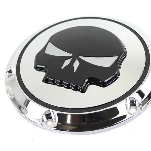 V-Twin 42-0265 Chrome 6 Hole Skull Derby Cover for Sportster 04-22