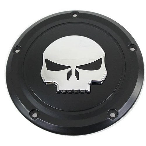 V-Twin 42-0270 Black 5 Hole Skull Derby Cover for Touring 16-23