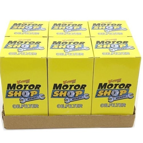 V-Twin 40-0840 Black Extra Long Spin On Oil Filter - 6-Pack