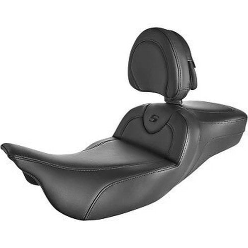 Saddlemen Black Roadsofa Extended Reach Seat w/ Backrest for 08-22 Touring