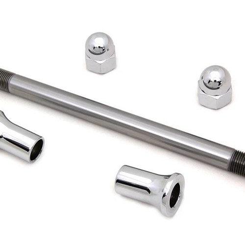 V-Twin 44-0210 Chrome Front Axle Kit for Custom Use 9" L x 5/8" I.D.