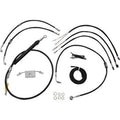 LA Choppers LA-8157KT2-13B Black Vinyl Braided Handlebar Cable/Brake Line Kit