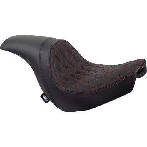 Drag Specialties 0802-1519 Red Diamond Stitch Predator Seat for FLSB/FXLR 18-23