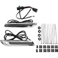 Ciro 40070 Chrome Light Smoke Lens LED Saddlebag Hinge Covers for 14-21 Touring