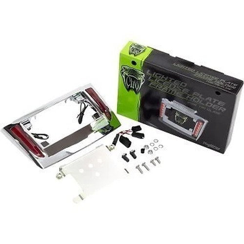 Ciro 40080 Chrome LED License Plate Frame 09-23 Harley Trike Tri Glide Flhxxx
