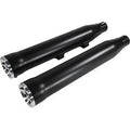 Cobra 6081RB Black Rpt 3" Slip-On Mufflers for 14-22 Sportster