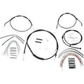 Burly Brand B30-1008 Black Vinyl Handlebar Cable/Line Kit for 12" Ape Hanger