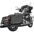 Bassani 4" Dnt Straight Can Mufflers Black w/ Black End Caps for 95-16 Touring