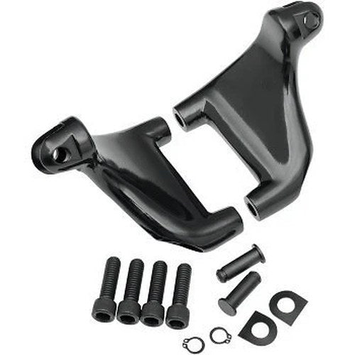 Drag Specialties 1620-0705 Black Passenger Footpeg Mount Kit for 04-13 Sportster