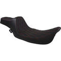 Drag Specialties 0801-1371 Extended Reach Predator Iii Seat Red Diamond Stitch